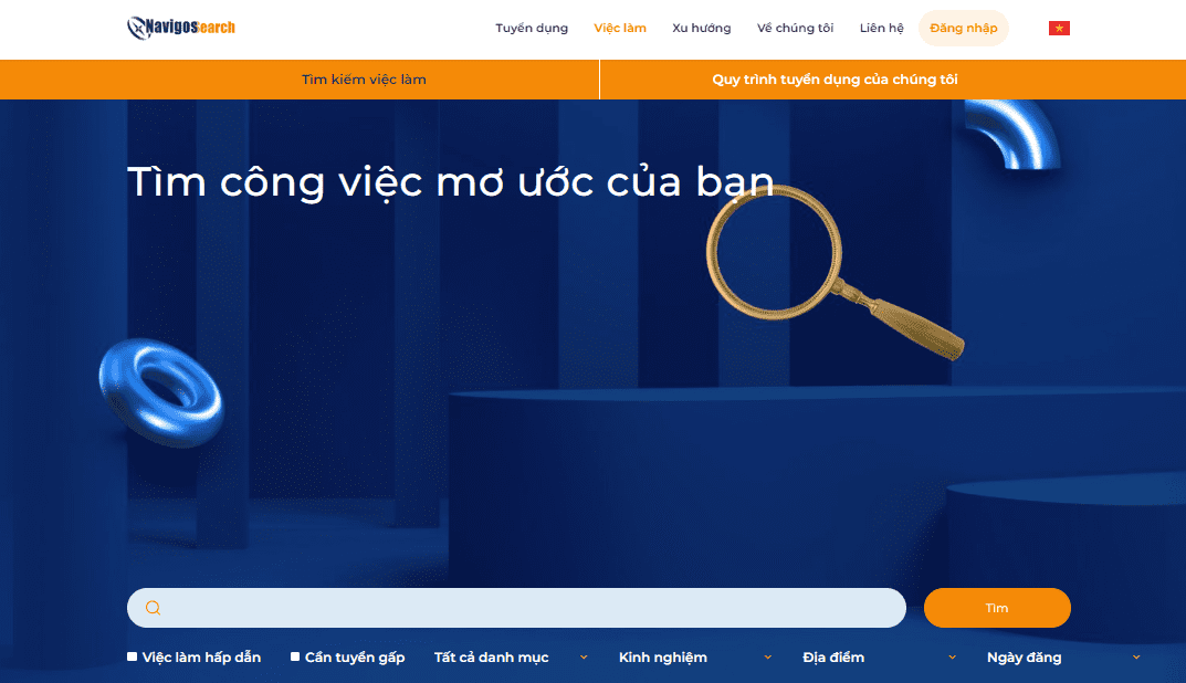 Tìm kiếm công việc mơ ước tại Navigos Search